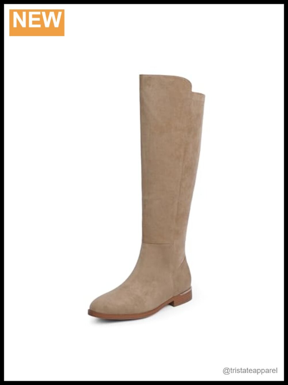 Stretchy Faux Suede Knee High Boots Flat Side Zipper